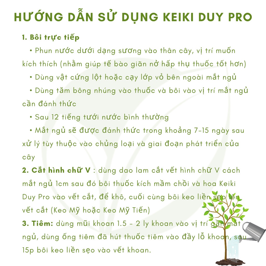 Thuốc Kích Mầm, Chồi và Kích Hoa Ki Duy Đỏ Pro - Dạng Bôi Trực Tiếp