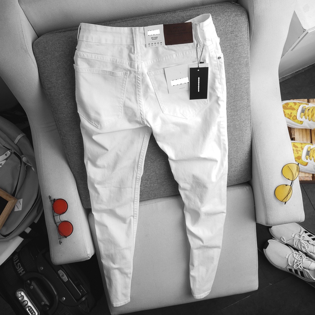 Quần jean nam zara màu đen & trắng cao cấp, phom slim, trẻ trung, thanh lịch, co giãn tốt 31.7-2 | BigBuy360 - bigbuy360.vn
