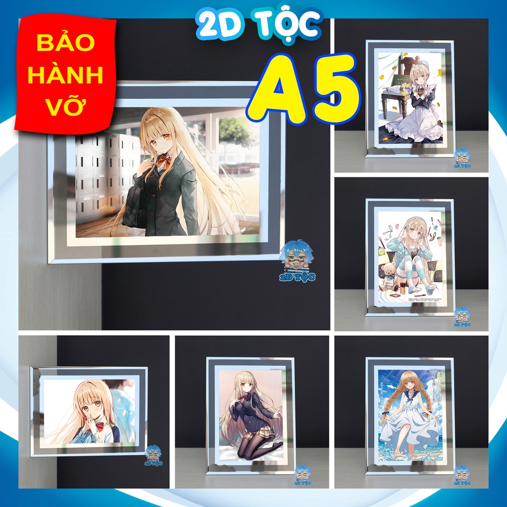 Khung Kính A5 Thiên sứ nhà bên (3) - Khung ảnh - Tranh Poster để bàn by 2D Tộc Shop - Otonari no Tenshi-sama
