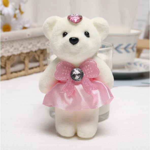 Gấu Teddy Nhồi Bông Mini 11cm Dùng Trang Trí Tiệc Cưới