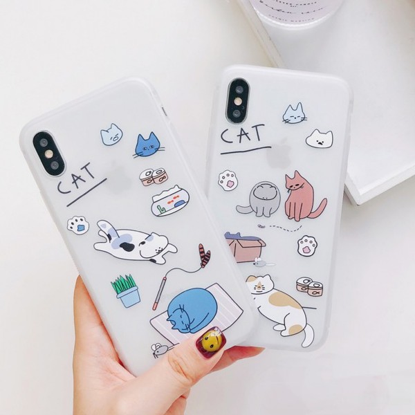 Ốp lưng iphone Mèo béo TPU trơn dẻo mềm 5/5s/6/6plus/6s/6splus/7/7plus/8/8plus/x/xr/xs/11/12/pro/max/plus/promax | BigBuy360 - bigbuy360.vn