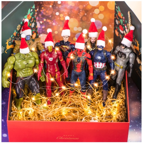 Set đồ chơi mô hình 5 siêu hùng Marvel Captain America, Thor, Iron Man, Spider man, Hulk, Ant-man và Thanos