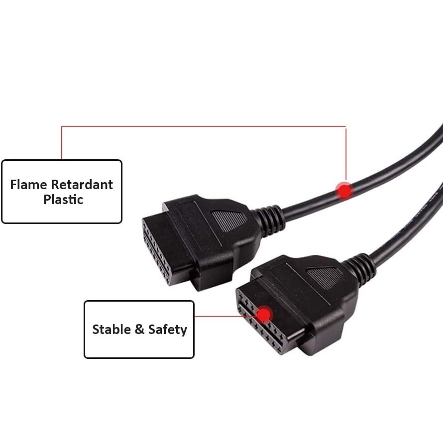 Cáp Chia Cổng OBD II - Dây Chia Cổng Tròn Thẳng 16 Pin