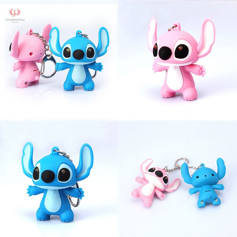 Móc Khóa Hình Lilo Và Stitch Hoạt Hình Có Đèn Led