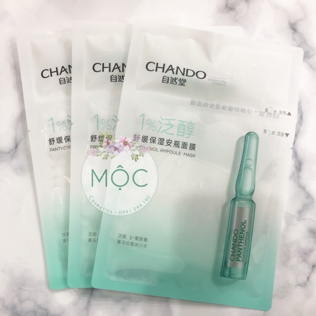 Mặt nạ Chando 2 bước 1% Panthenol