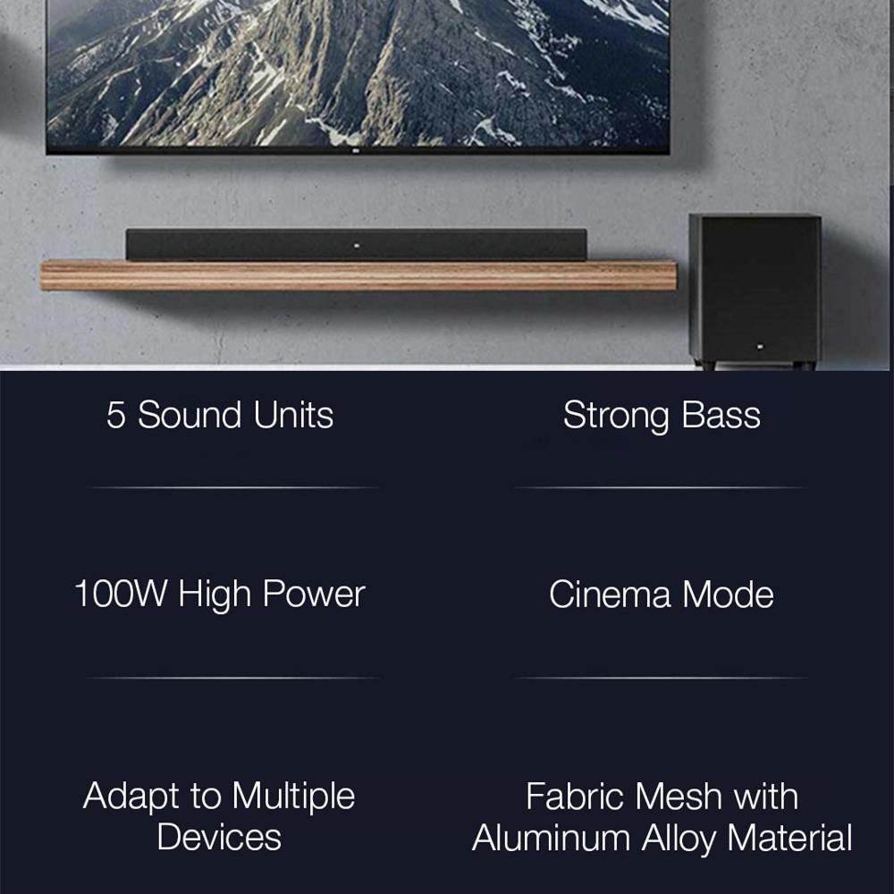 Loa Soundbar TV Xiaomi Redmi Hỗ Trợ Bluetooth 5.0, S/PDIF, AUX