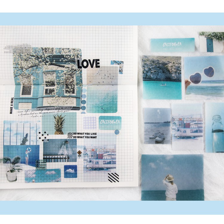 Set 70 Sticker Collage Materials
