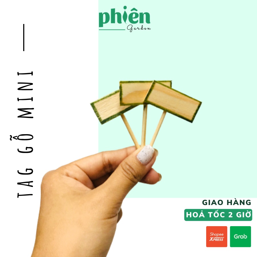 Tag gỗ mini, bảng tên gỗ cắm cây