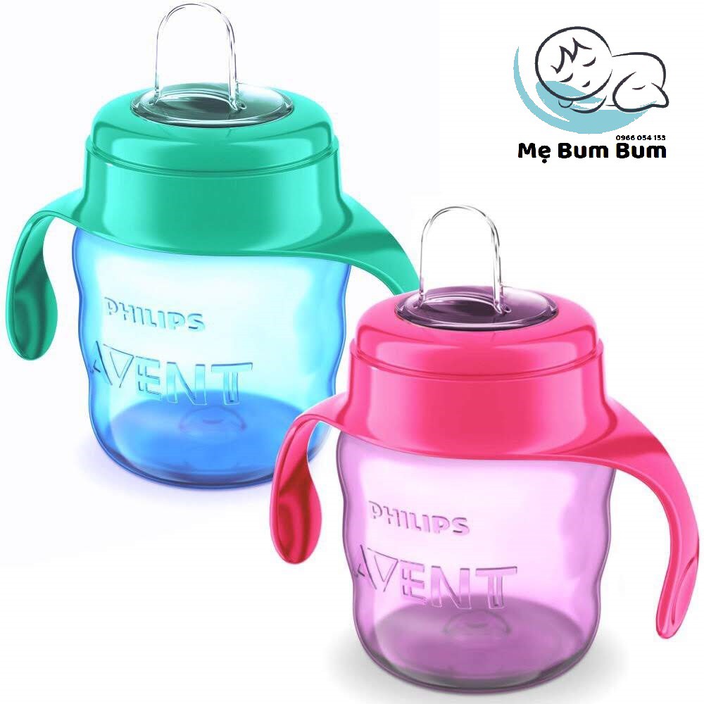 Bình tập uống VÒI MỀM Avent 200ml (cho bé từ 6 tháng) không họa tiết