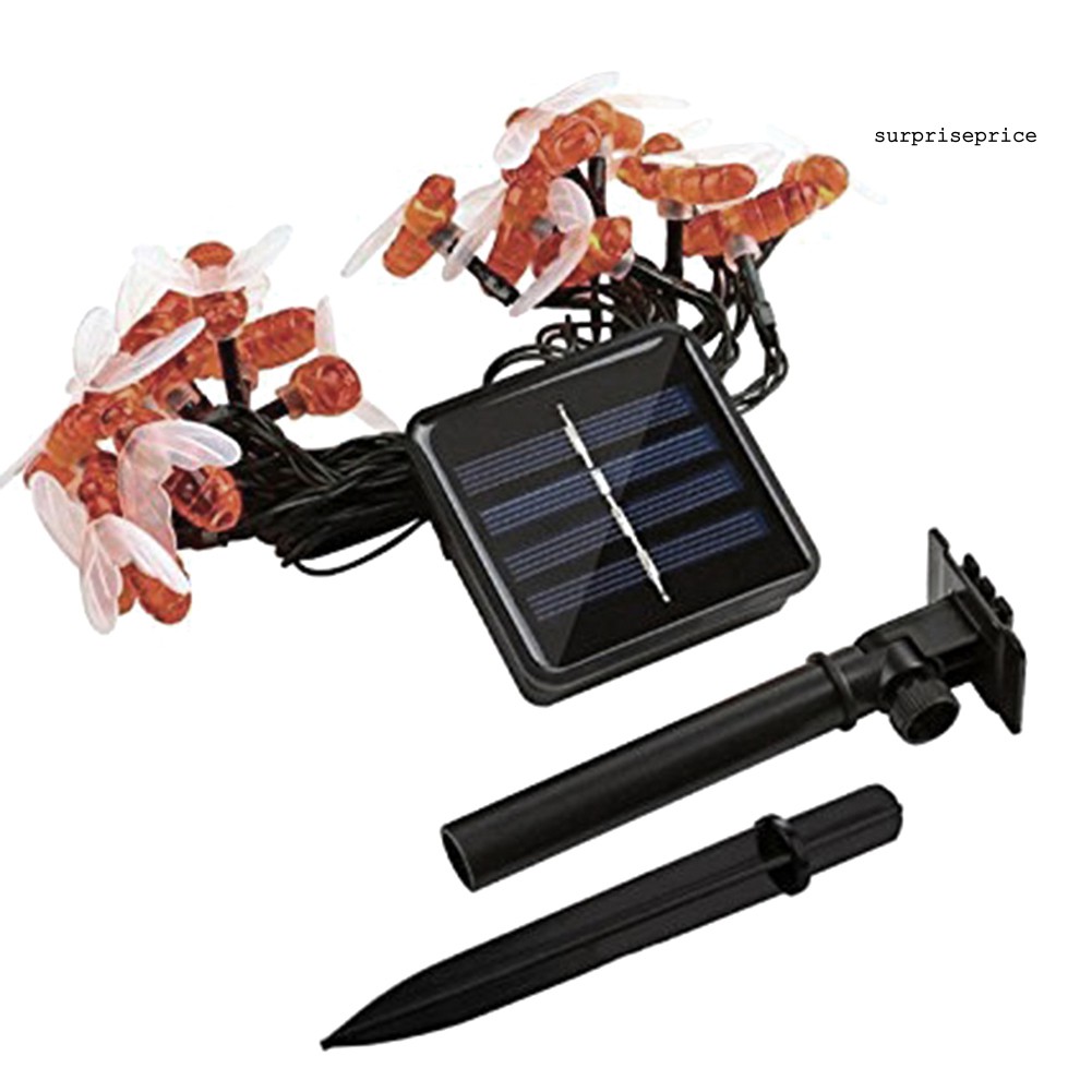 Bộ 50 Đèn Led Năng Lượng Mặt Trời Chống Thấm Nước Hình Chú Ong Trang Trí Sân Vườn