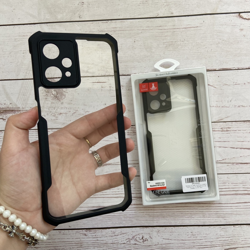 Ốp lưng XUNDD Realme 9 4G/ 9 Pro Plus 5G/ Realme 9 Pro 5G / Q5 5G - Mặt lưng trong, Viền TPU, Chống sốc