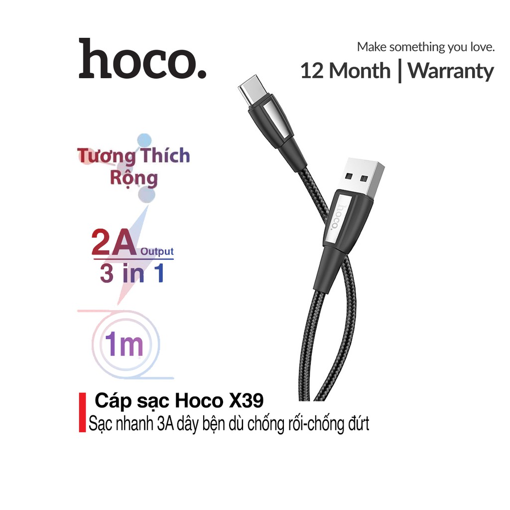 CÁP SẠC MICRO USB HOCO X39