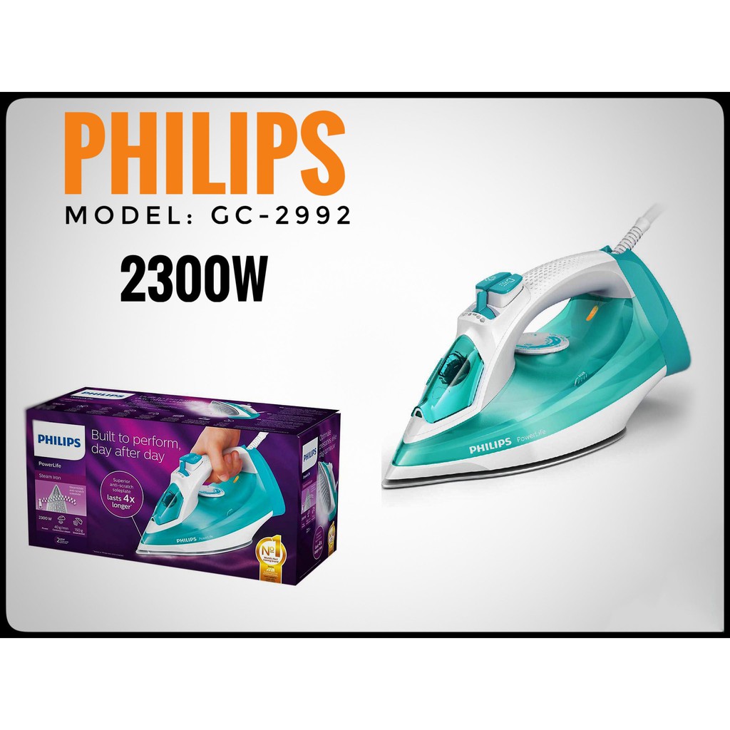 Bàn ủi hơi nước Philips GC2992 - Hàng Chính Hãng