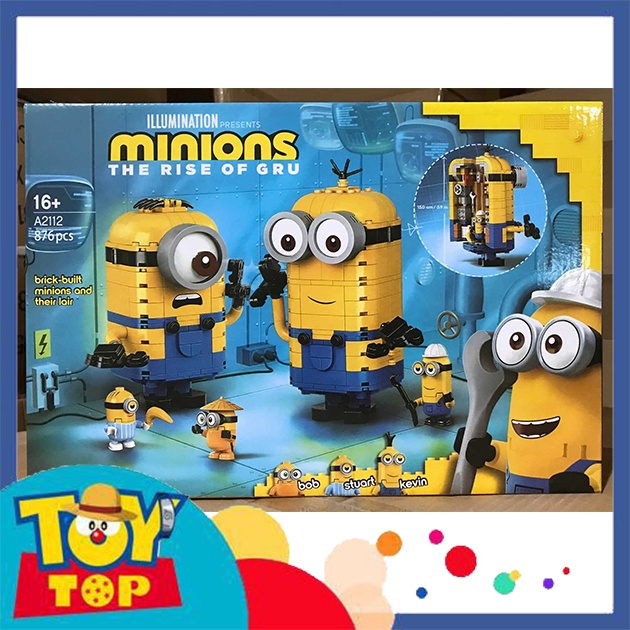 Đồ chơi lắp ráp ghép Minions and their Lair xếp hình hang ổ minion xếp hình A2112 X19009 CLB 21001 mô phỏng 75551