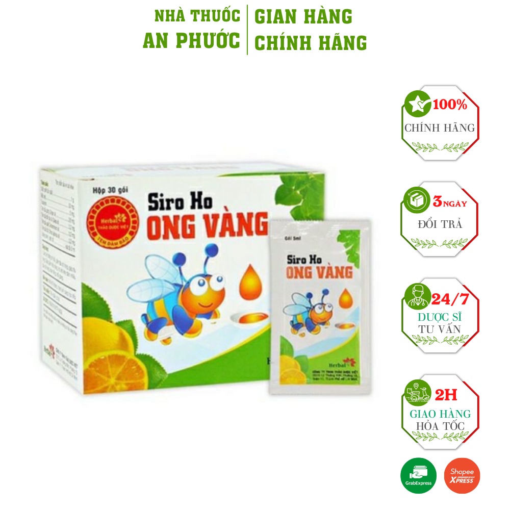 Siro Ong Vàng  ⚡ CAM KẾT CHÍNH HÃNG ⚡Làm ấm đường hô hấp, giảm đau rát họng, giúp dịu họng, giảm ho
