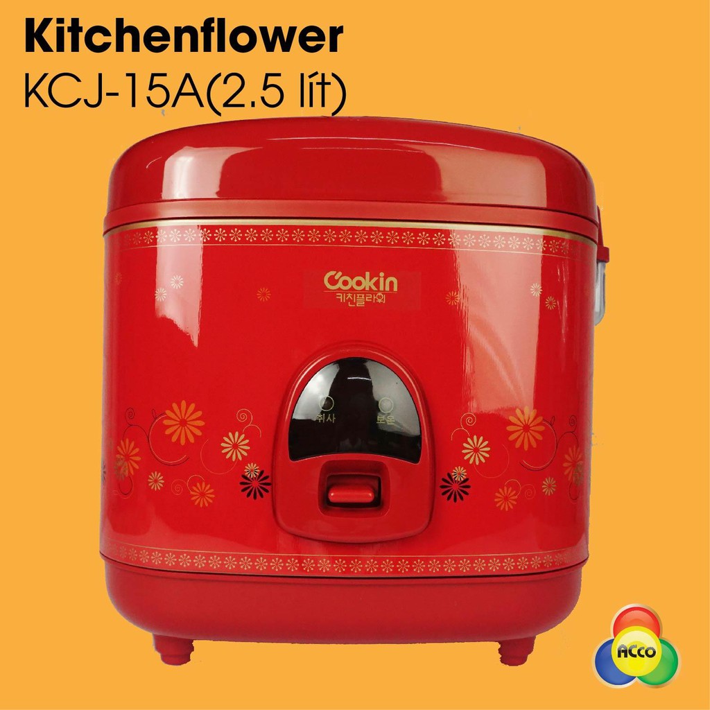 [Mã ELHADEV giảm 4% đơn 300K] Hàng chính hãng - Nồi cơm điện hàn quốc Kitchen Flower KCJ-15A (2.5 lít)