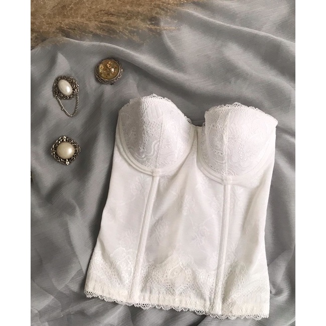 Áo corset trắng cúp ngực 2hand