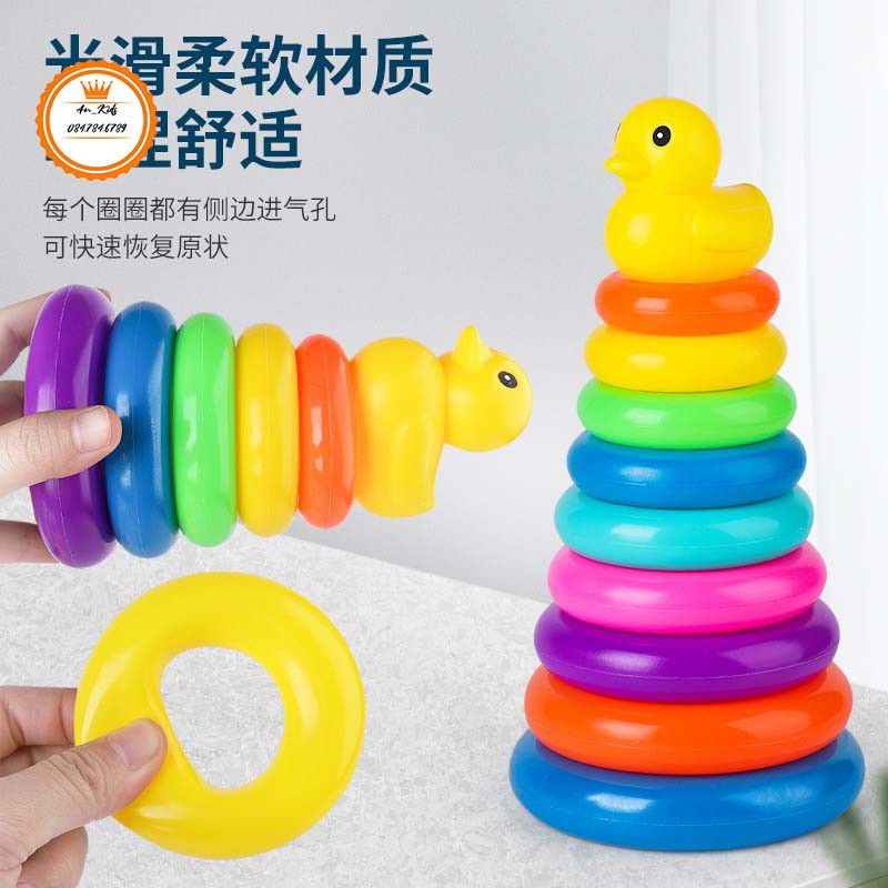 Bộ Xếp Hình Tháp Vịt Giúp Các Bé Nhận Biết Màu Sắc Và Vận Động Linh Hoạt An Kids