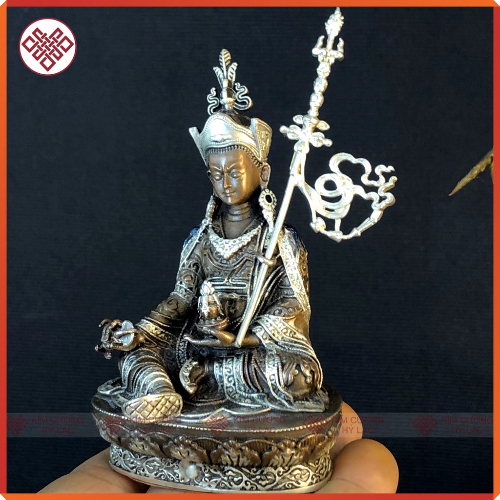 Tượng Liên Hoa Sanh Mật Tông  Đồng Nepal 10Cm