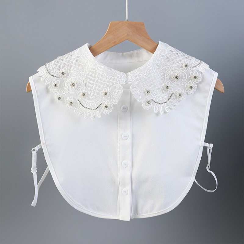 Áo Sơ Mi Chiffon Phối Ren Họa Tiết Thêu Phong Cách Nhật Bản Cho Nữ