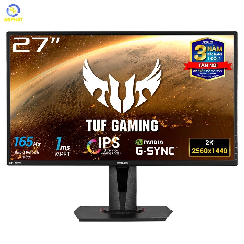 [MÃ ELBAU5 Giảm tới 500K] Màn hình Asus TUF Gaming VG27AQ 27 inch 2k , IPS, 165Hz,