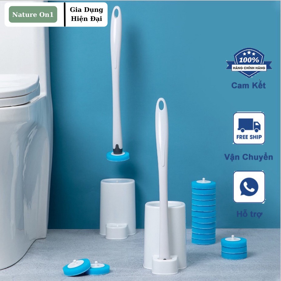 Cây chổi cọ vệ sinh thông minh dụng cụ cọ rửa nhà tắm toilet khử khuẩn dùng 1 lần - Cây cọ nhà vệ sinh gọn nhẹ sạch bẩn