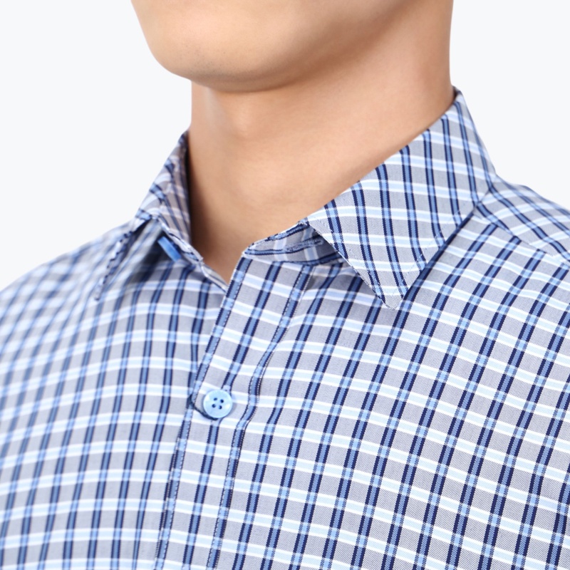 Áo sơ mi ngắn tay Nam Owen Bamboo Body Fit Xanh - BA23588N