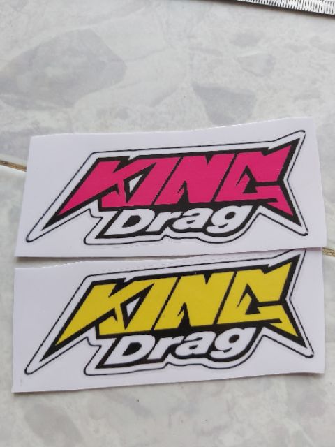 Tem Decal King Drag Màu Vàng Dán Xe Giá Rẻ #2k