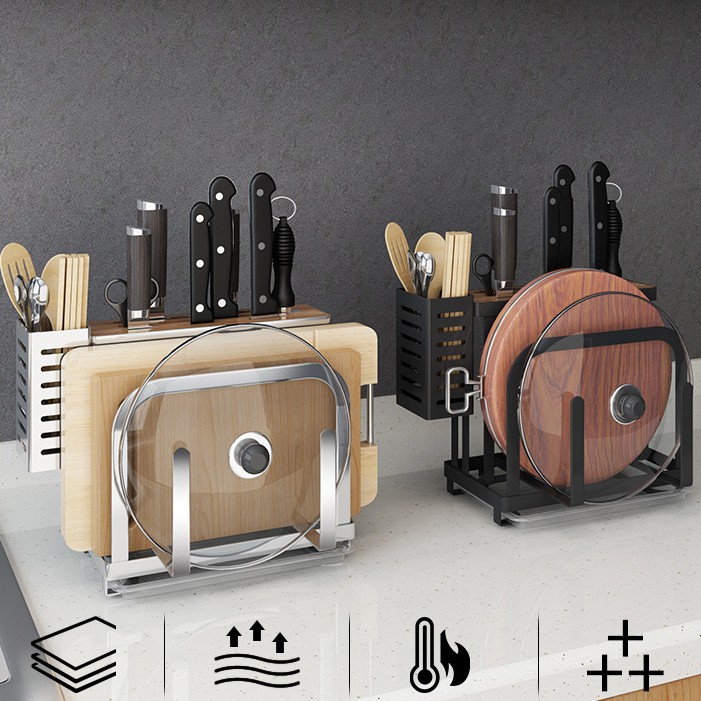 Kệ Dao Thớt Thép, Inox Kava, Đồ Dùng Bếp