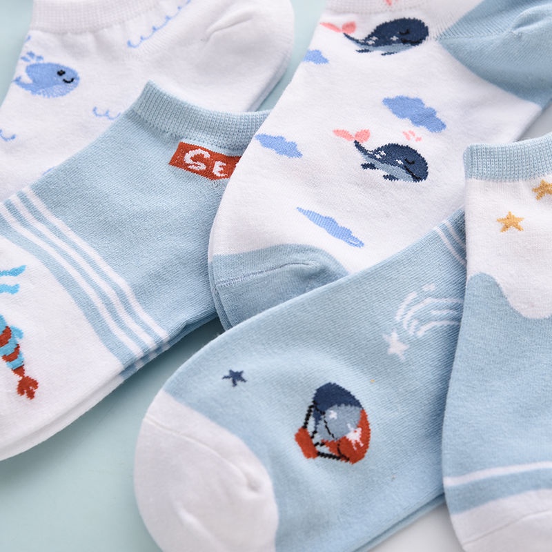 Tất cổ ngắn blue color dễ thương BT61