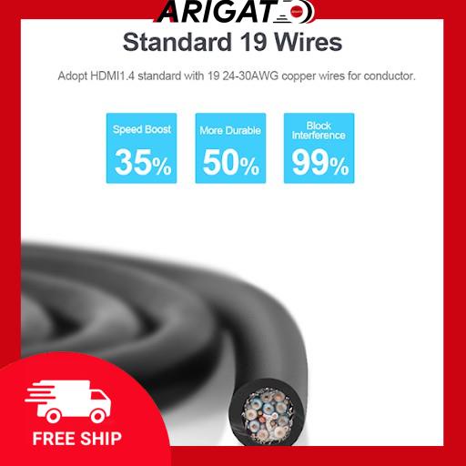 Dây Cáp Hdmi Đầu Kích 30M Od 7.0 Arigato - Hàng Chính Hãng