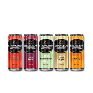 Strongbow lon 330ml (berry, honey, original, darkfruit)