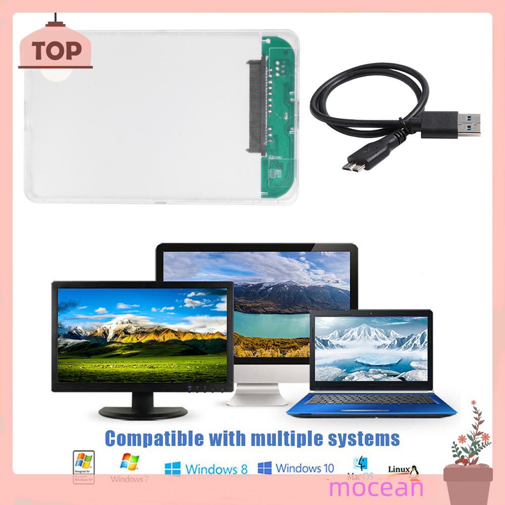 Hộp Đựng Ổ Cứng Trong Suốt Mocean 2.5 Inch Hdd Ssd Sata Iii Sang Usb 3.0