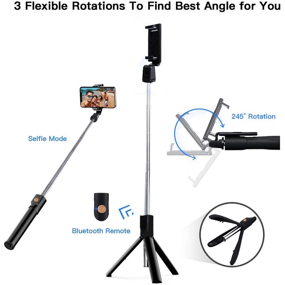 Gậy Tự Sướng Bluetooth K07 Dài 72cm Chống Rung Lắc Hỗ Trợ Chụp Ảnh Selfie Quay Phim Tiktok Livestream Tripod Njoyshop