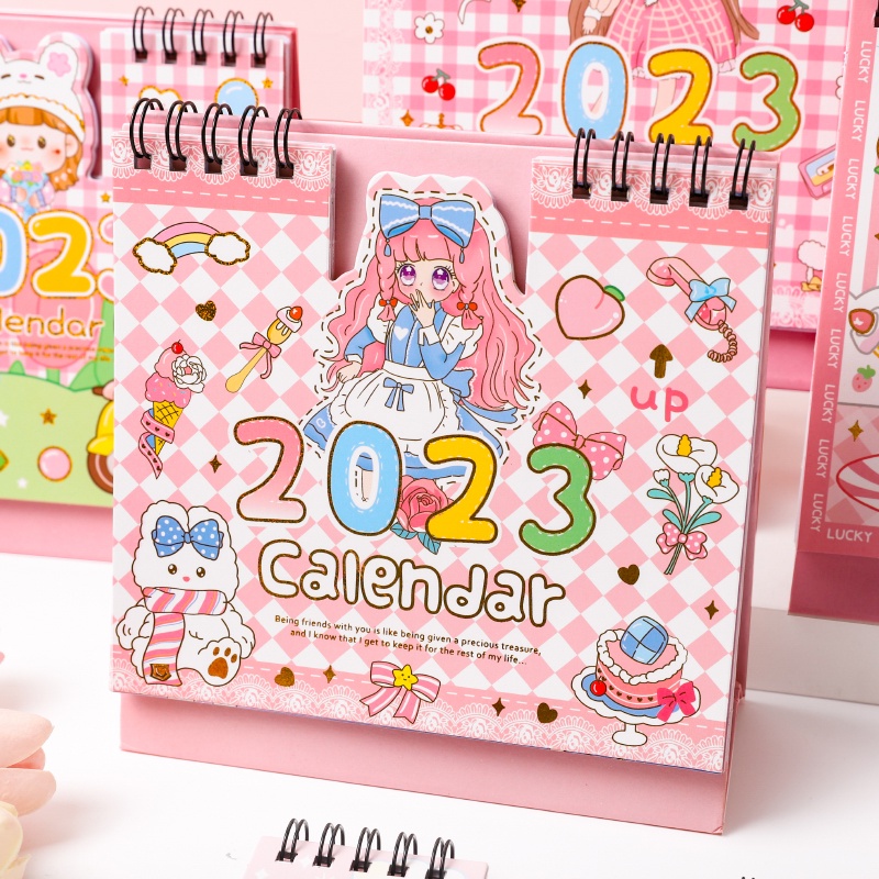 Lịch Để Bàn Năm 2023 Họa Tiết Hoạt Hình Dễ Thương Bắt Mắt