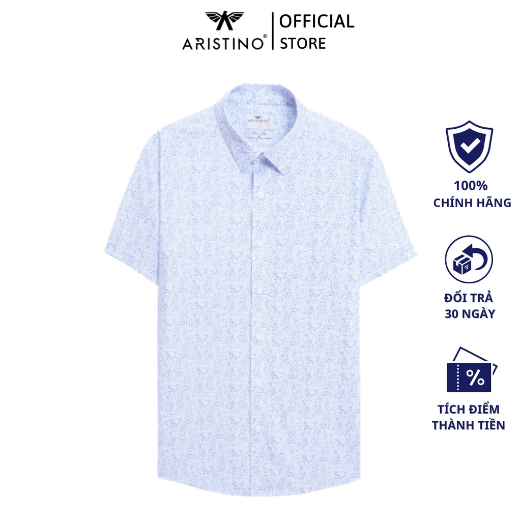 Áo sơ mi ngắn tay nam Aristino phom slim fit, thiết kế đường may tinh tế, màu sắc nổi bật - ASS367S2