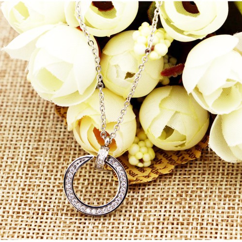 Dây Chuyền Nữ Mặt Cây Đinh Đính Đá Nhân Tạo Thép Titan Ko Rỉ TT 3620