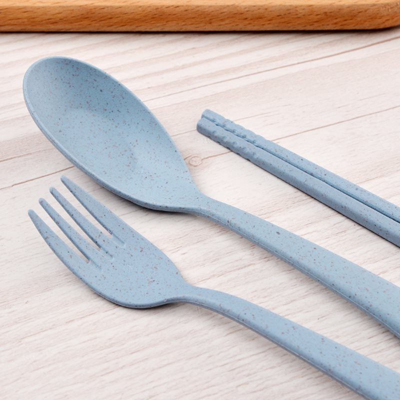 [FREESHIP 50k] Bộ Thìa , Dĩa, Đũa 3 Chi Tiết Bằng Lúa Mạch - 1601 Chợ Tốt Store