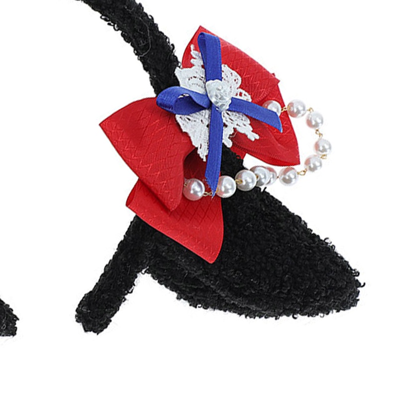 Flgo Băng Đô Tai Cừu Đính Nơ Họa Tiết Hoạt Hình Dễ Thương Dành Cho Nữ