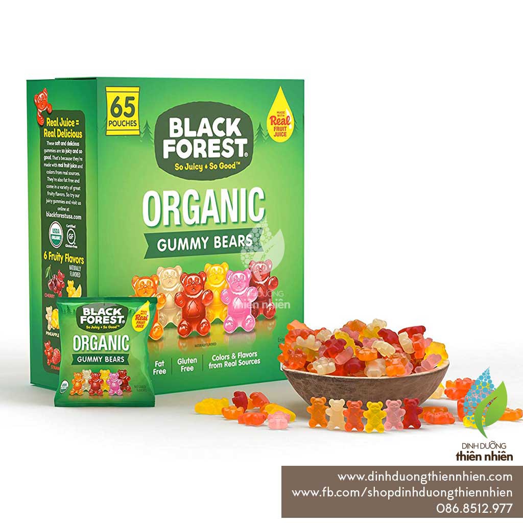 Kẹo Dẻo Hữu Cơ Hình Gấu Black Forest Organic Gummy Bears