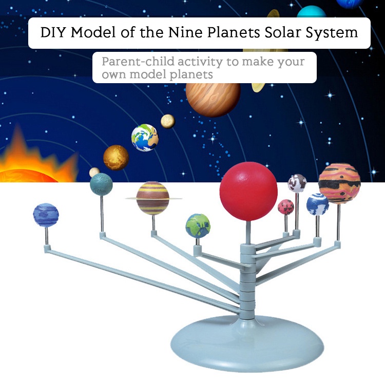 [Mapde] Solar System Model Kit Astronomy Planets Stem Toys DIY Kids Science Education Ornament Gift