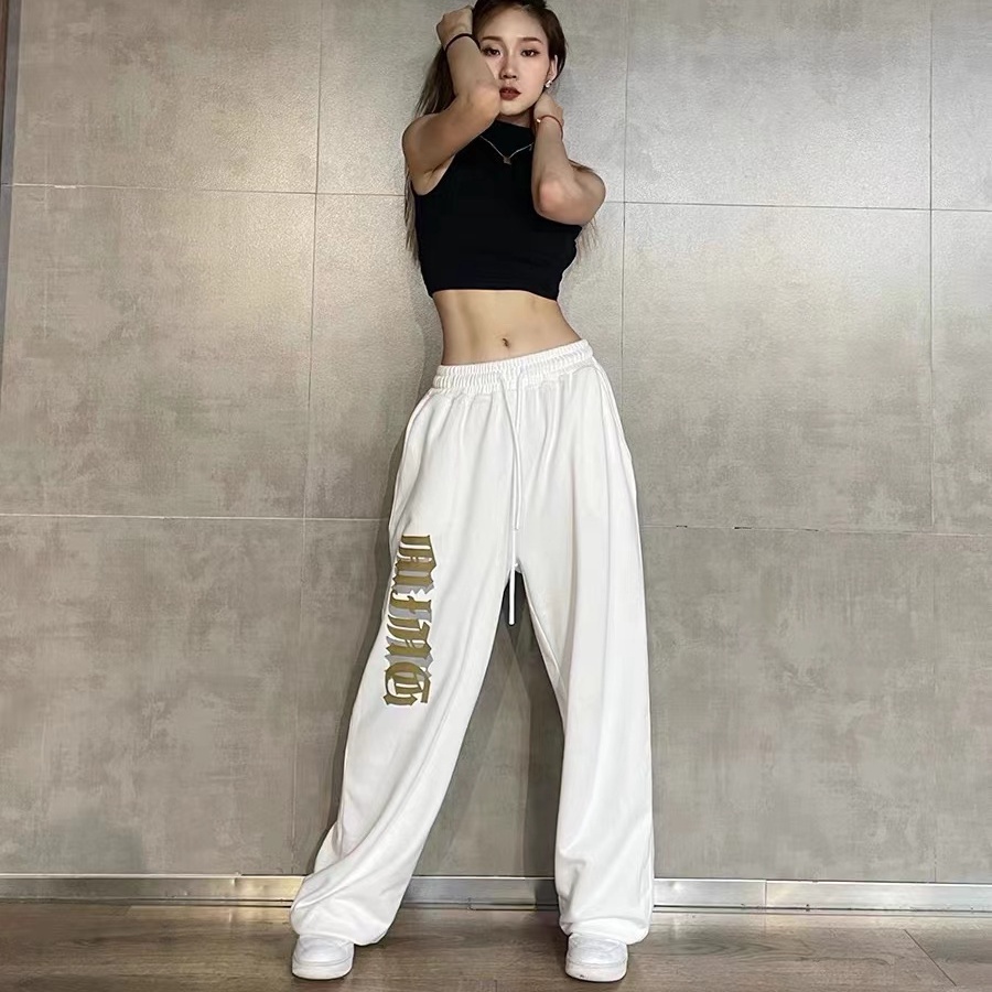 Quần Thể Thao Ống Rộng Phong Cách Hip hop Thời Trang Xuân Hè 2022 Cho Nữ