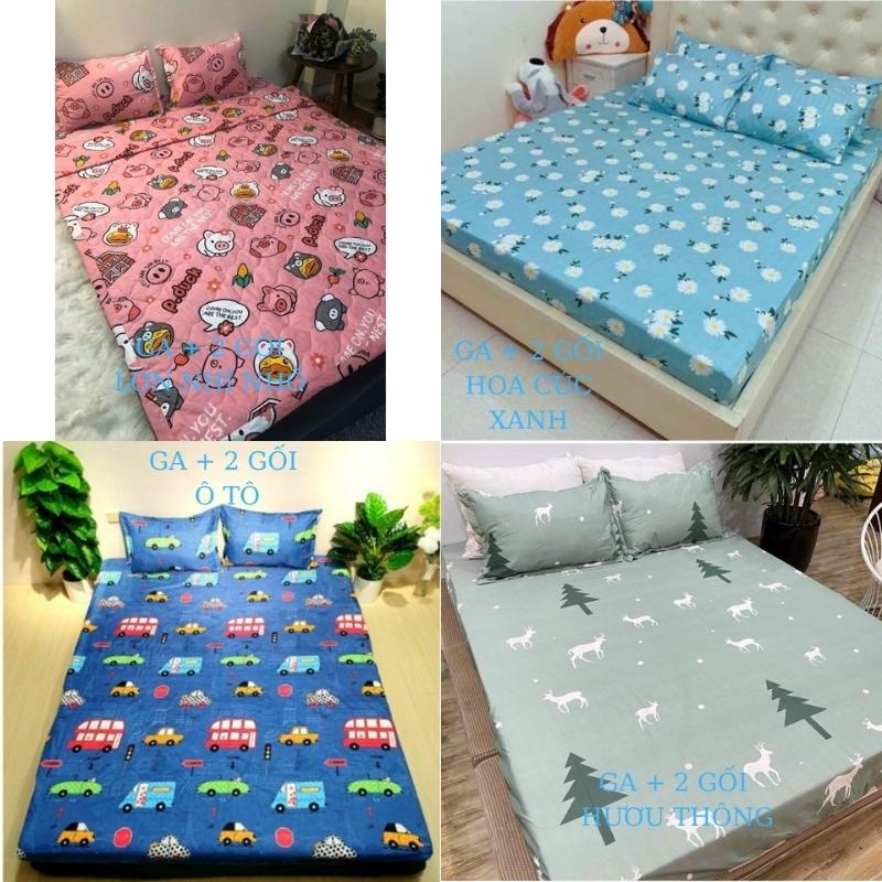 Ga bo chun kèm 2 vỏ gối đầu cotton giường 🛏1M6/1M8🛏 Họa tiết ngộ nghĩnh chọn mẫu ngay trên ảnh | BigBuy360 - bigbuy360.vn