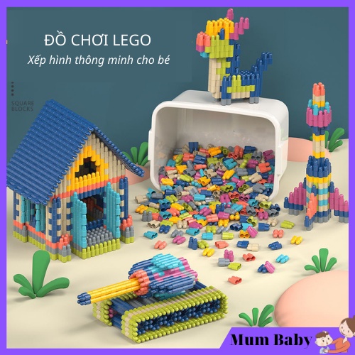 Bộ đồ chơi xếp hình, lắp ráp, lắp ghép mô hình 3D bằng nhựa PP cao cấp cho trẻ em, trẻ con, bé gái, bé trai 4-10 tuổi