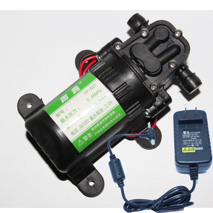 bơm nước áp lực 12v + adapter 12v2a