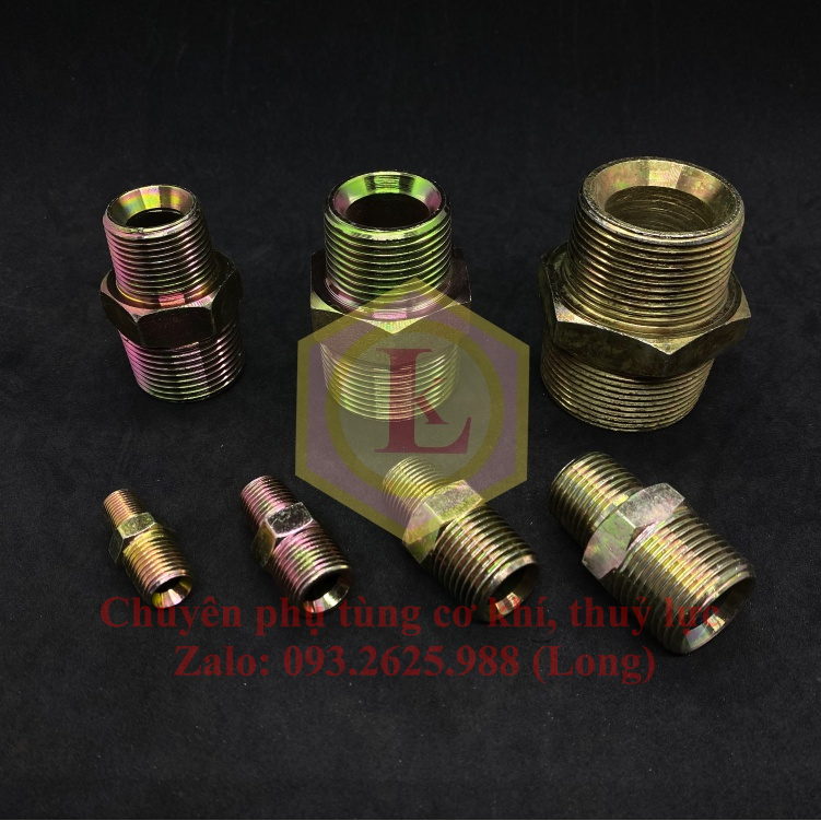 - Kép thẳng ren ngoài thuỷ lực - NHỎ - 9.6mm đến 60mm - bằng xi 7 màu