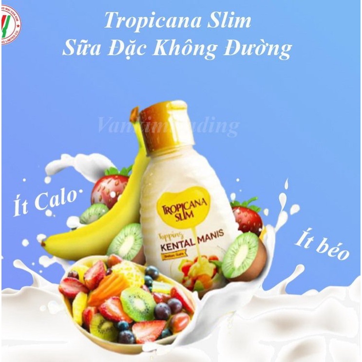 Sữa Đặc ăn Kiêng Không Đường Tropicana Slim 150ml, an toàn cho người tiểu đường, ăn kiêng eatclean