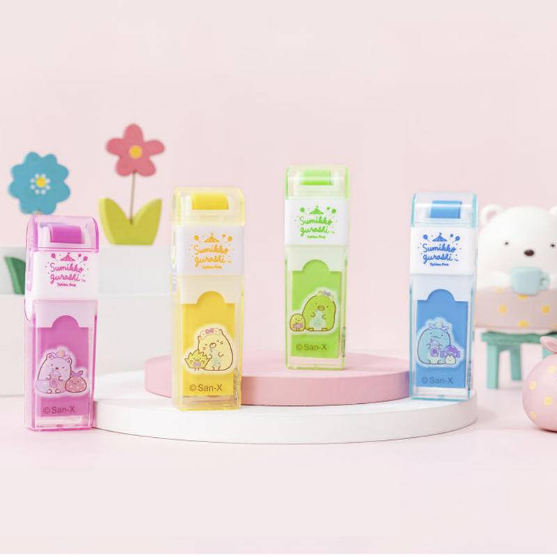 Cục gôm tẩy tẩy bút chì San-X SUMIKO GURASHI hình động vật hoạt hình sáng tạo có con lăn làm quà tặng sinh nhật cho bé