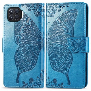 Ốp điện thoại OPPO A93 dập nổi hình bướm lật ví da PU OPPO A93 A 93 OPPOA93 Giá đỡ điện thoại