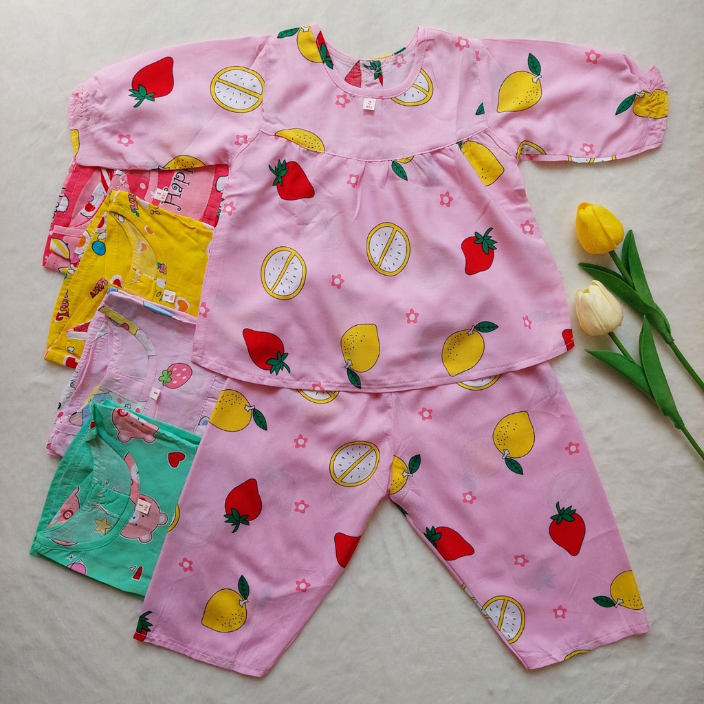 Đồ Bộ Dài Tay Chất Vải Tole  Loại 1 Cho Bé Gái từ 5-28kg